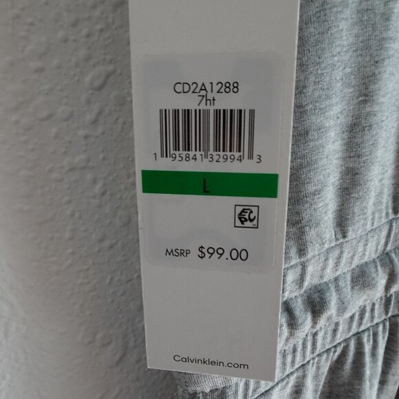 Calvin Klein Sleeveless Jumpsuit Romper Women's Size L Gray Stretch - Picture 9 of 12